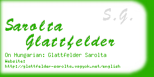 sarolta glattfelder business card